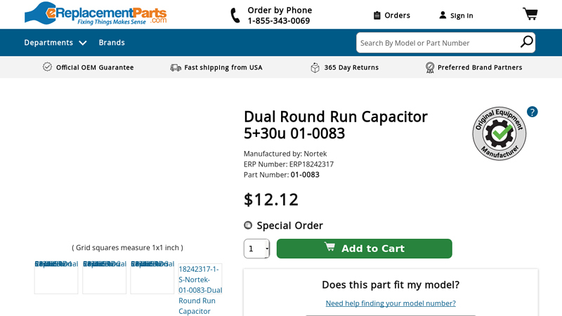Dual Round Run Capacitor 5+30u 01