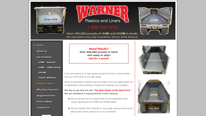 Dump Truck Liners, Dump Trailer Liners, Plastic Dump Truck Bed ...