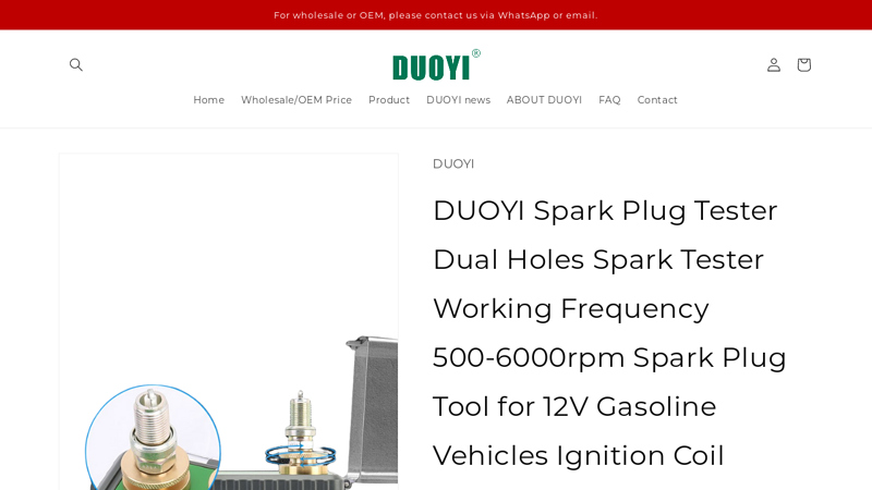 DUOYI Spark Plug Tester Dual Holes Spark Tester Working ...