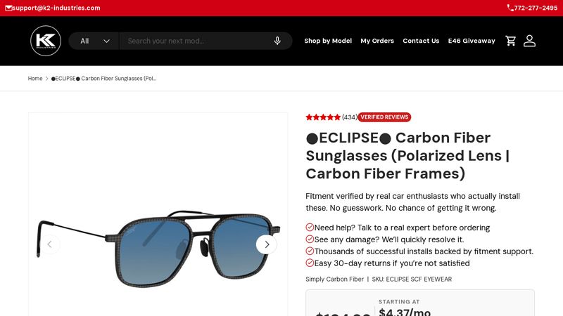 ECLIPSE   Carbon Fiber Sunglasses (Polarized Lens