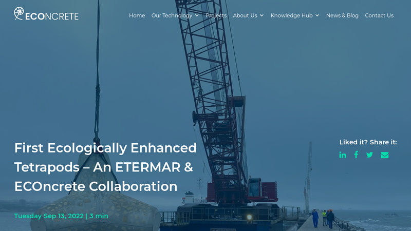 Ecologically Enhanced Tetrapods in Portugal