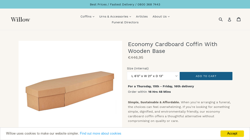 Economy Cardboard Coffin