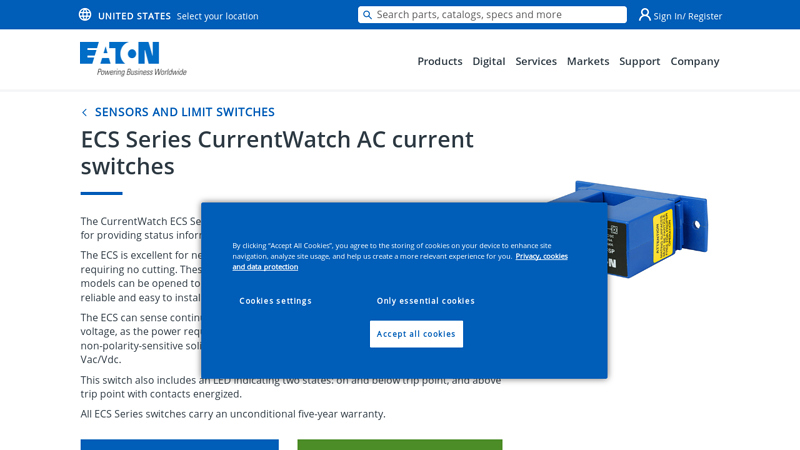 ECS Series CurrentWatch AC Current Switches