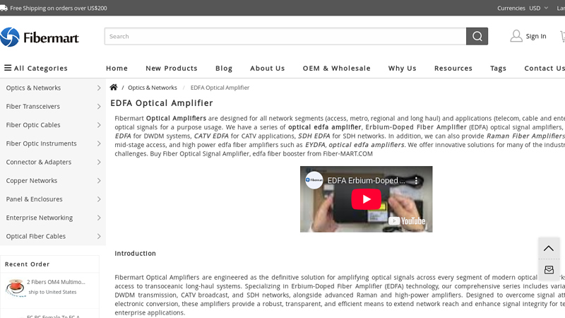 EDFA Optical Amplifier