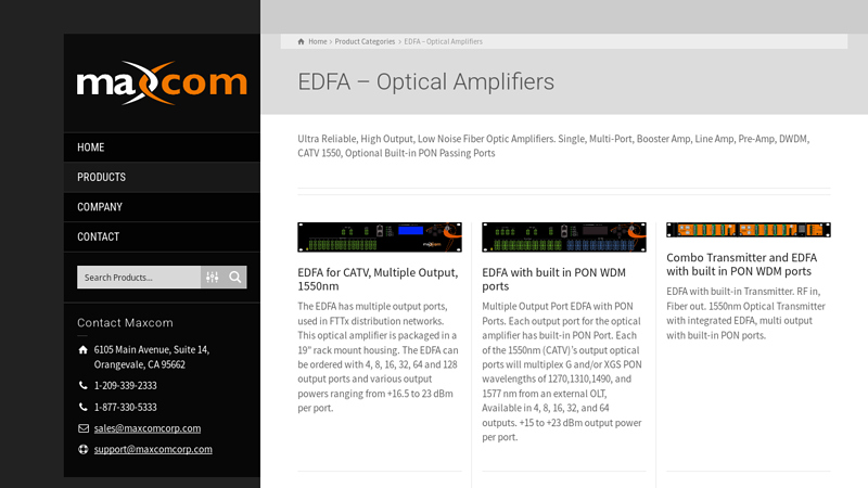 EDFA – Optical Amplifiers Archives