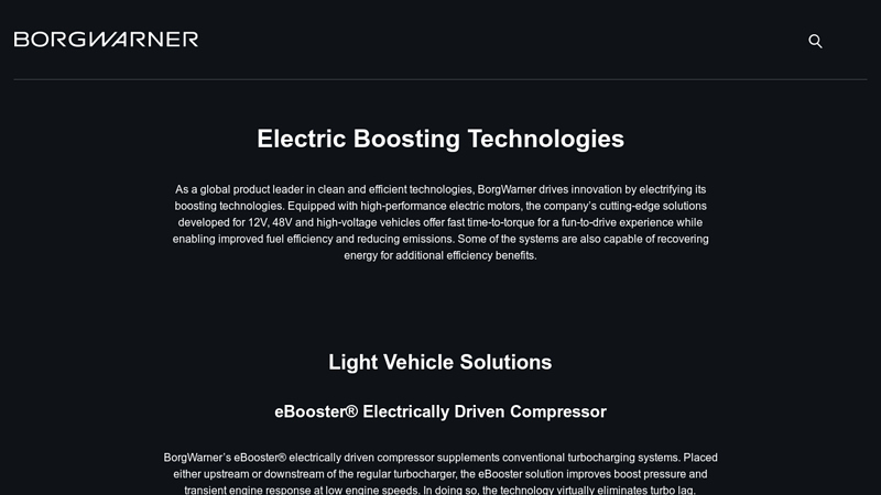 Electric Boosting Technologies