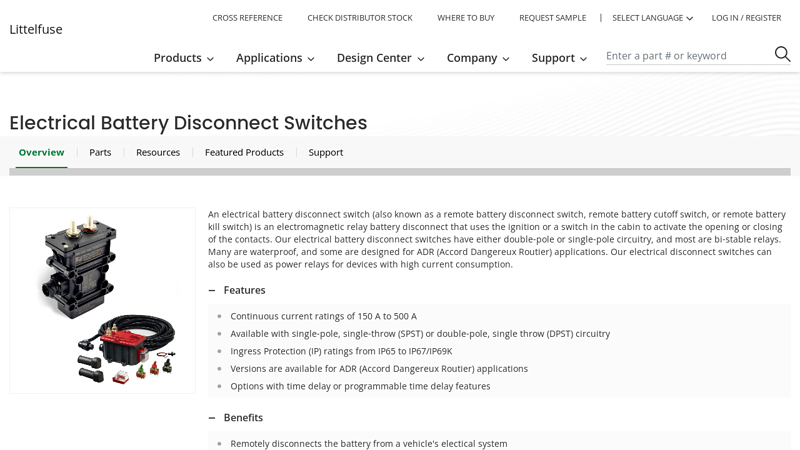 Electrical Battery Disconnect Switches