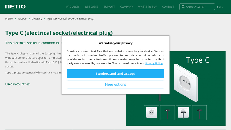 Electrical socket type C European