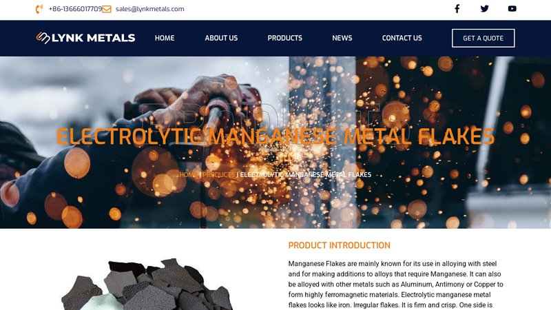 Electrolytic Manganese Metal Flakes
