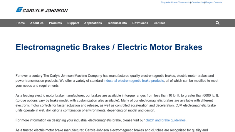 Electromagnetic Brakes / Electric Motor Brakes