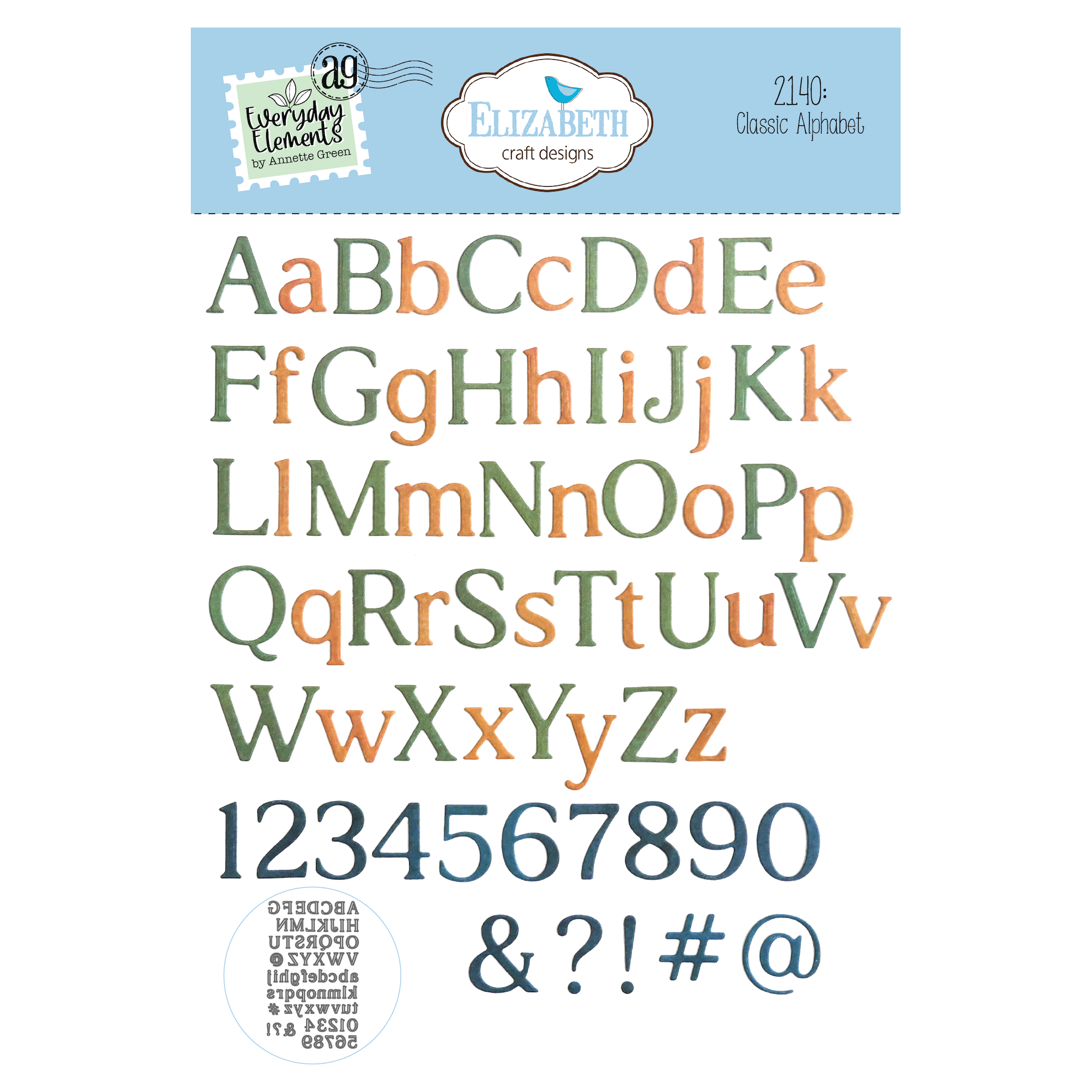 Elizabeth Craft Designs Classic Alphabet Dies 2140