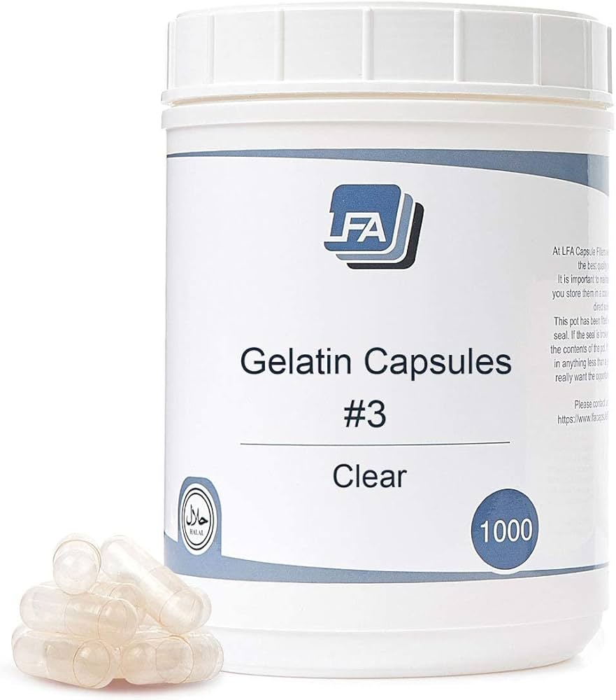 Empty Gelatin Capsules Size #3 Clear