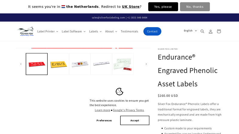 Endurance® Engraved Phenolic Asset Labels