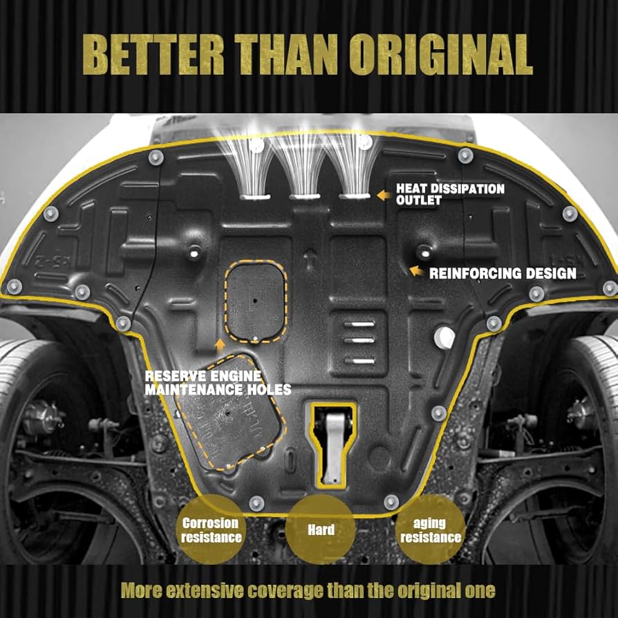 Engine splash shields - aerodynamics and protection