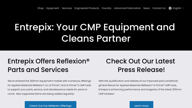 Entrepix: Your  for CMP Equipment, the OnTrak DSS