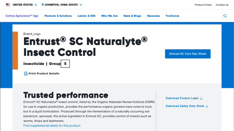 Entrust® SC Naturalyte Insecticide