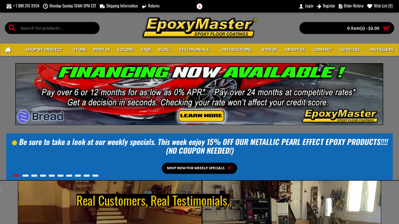 EpoxyMaster Epoxy Floor Paint Kits For Garages, Basements ...
