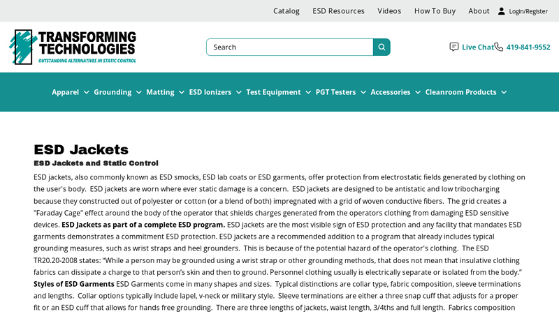 ESD Jackets