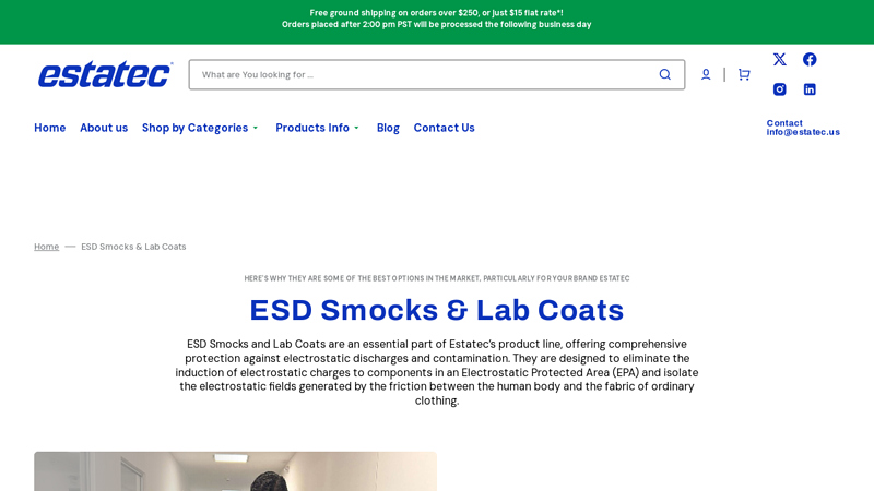 ESD Smocks & Lab Coats