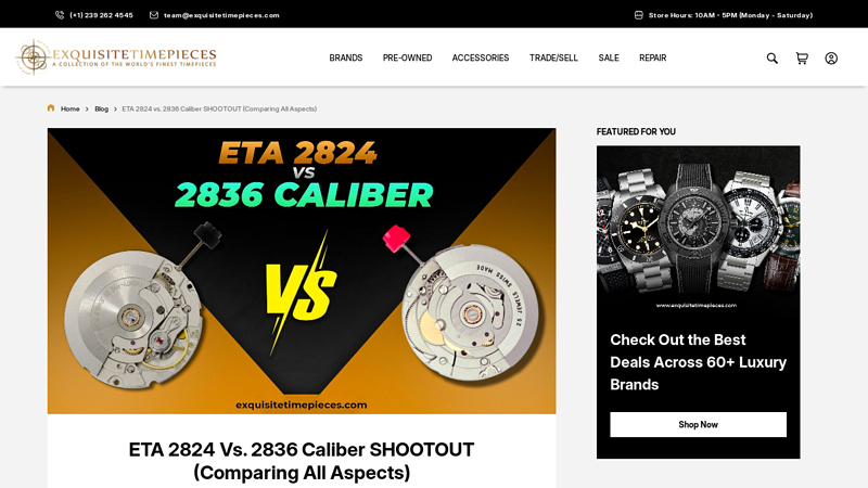 ETA 2824 vs. 2836 Caliber SHOOTOUT (Comparing All Aspects)