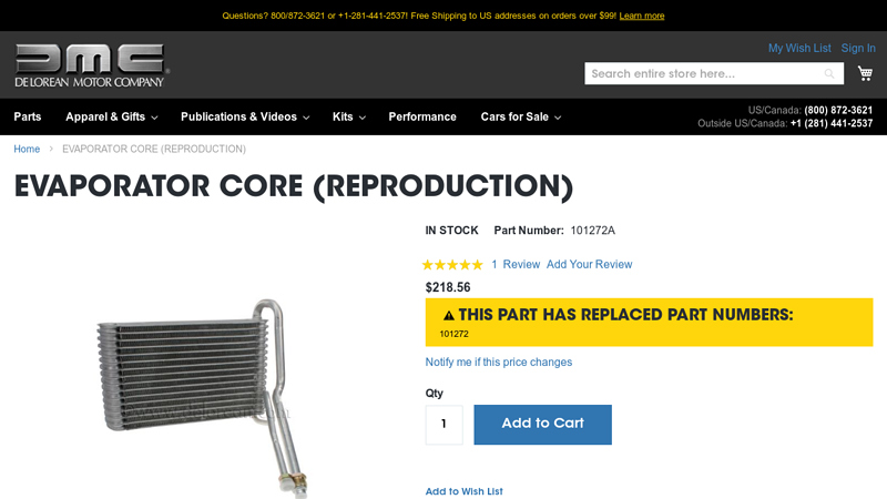EVAPORATOR CORE (REPRODUCTION)