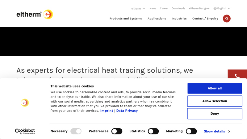 Experts in industrial heat trace systems • eltherm
