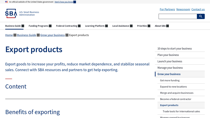 Export products