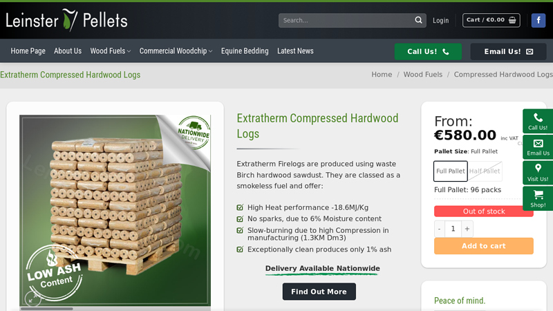 Extratherm Compressed Hardwood Logs