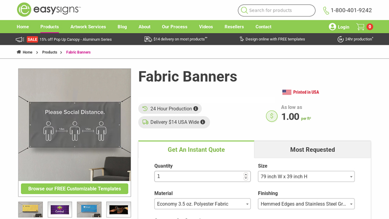 Fabric Banners printed in the USA