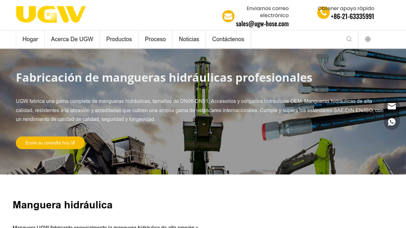 Fabricación de mangueras hidráulicas profesionales
