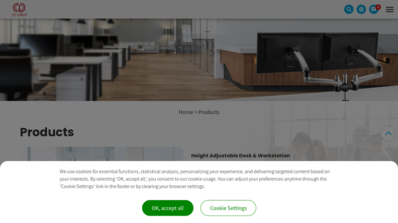 Factory Direct Wholesale Standing Desk and Monitor Mount Arm
