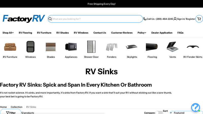 Factory RV Sinks