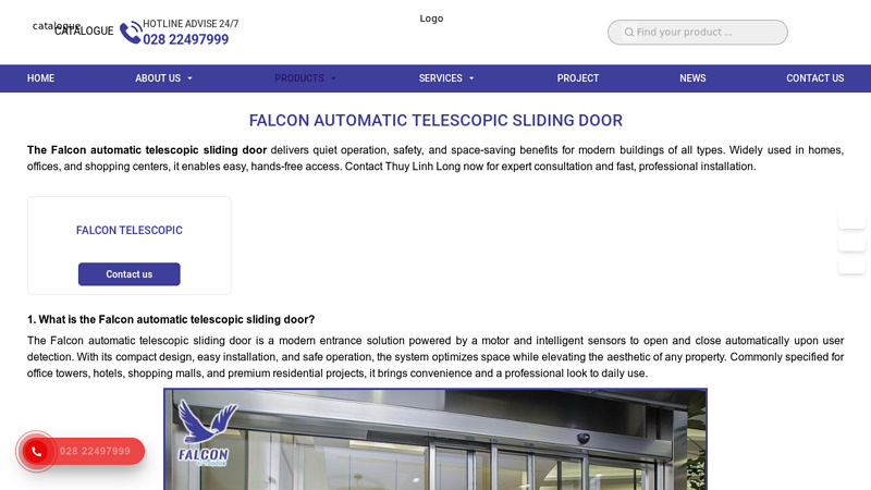 FALCON AUTOMATIC TELESCOPIC SLIDING DOOR