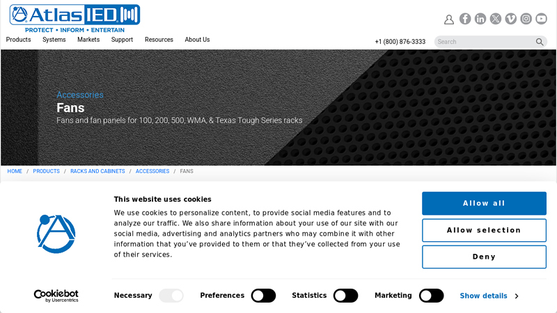 Fans and Fan Panels for Texas Tough Series Racks