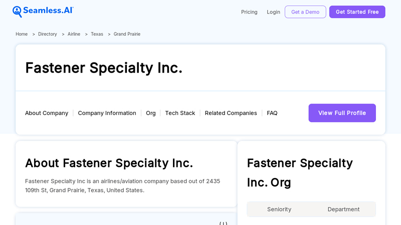 Fastener Specialty Inc.