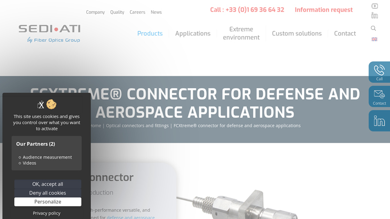 FCXtreme® connector for defense and aerospace applications