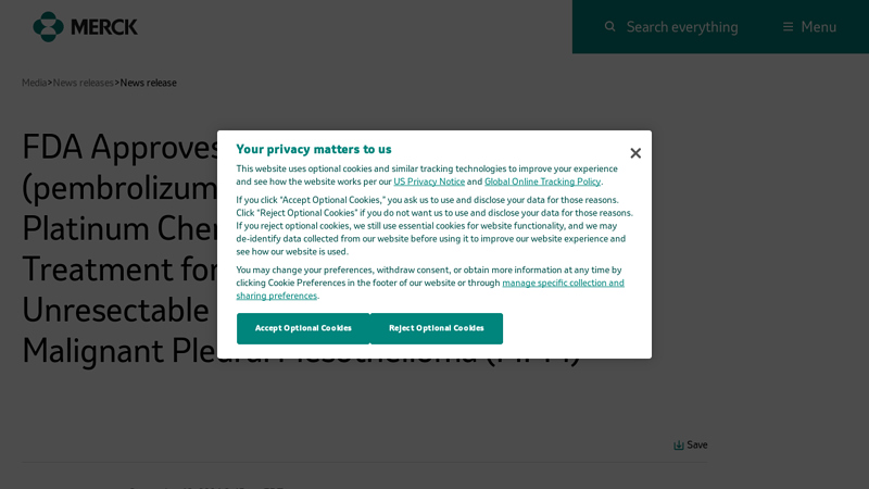 FDA Approves Merck's KEYTRUDA® (pembrolizumab) Plus ...