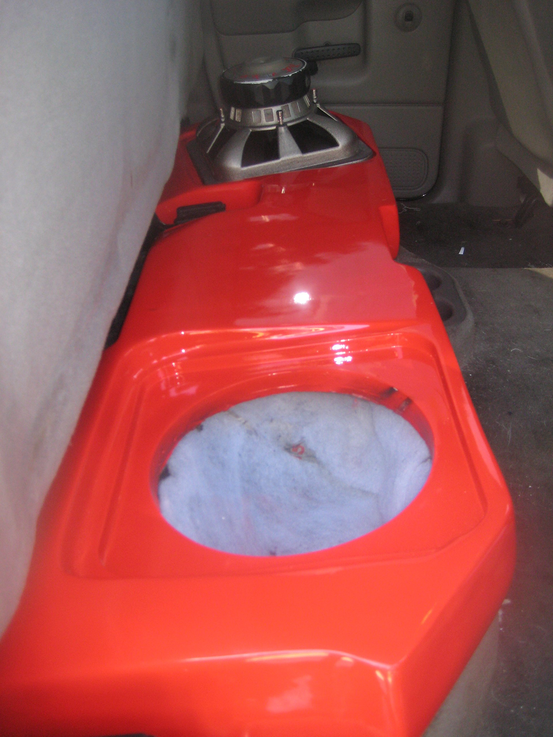 Fiberglass to stiffen SUB Cabinet