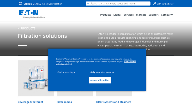 Filtration Solutions for clean and pure products