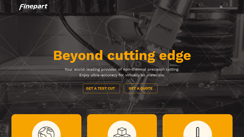 Finepart: Micro Waterjet Cutting Machines