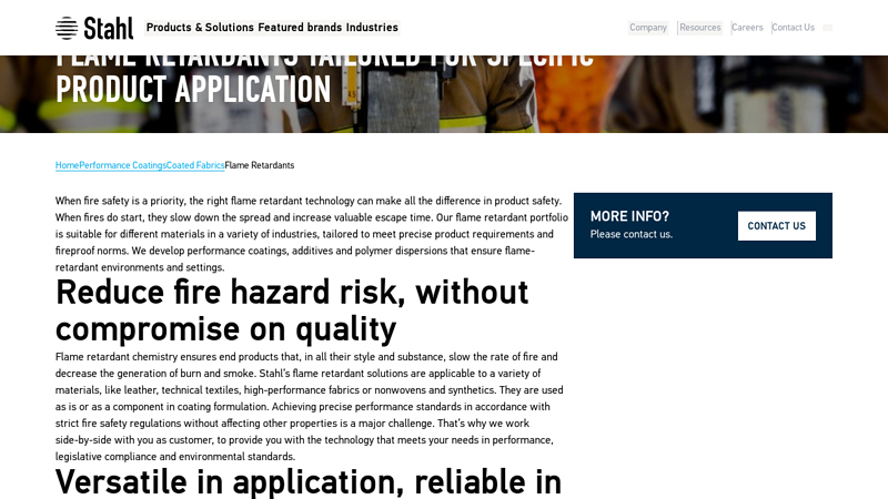 Flame retardants meet specific product requirements