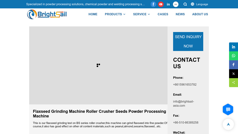 Flaxseed Grinding Machine Roller Crusher Seeds Powder ...