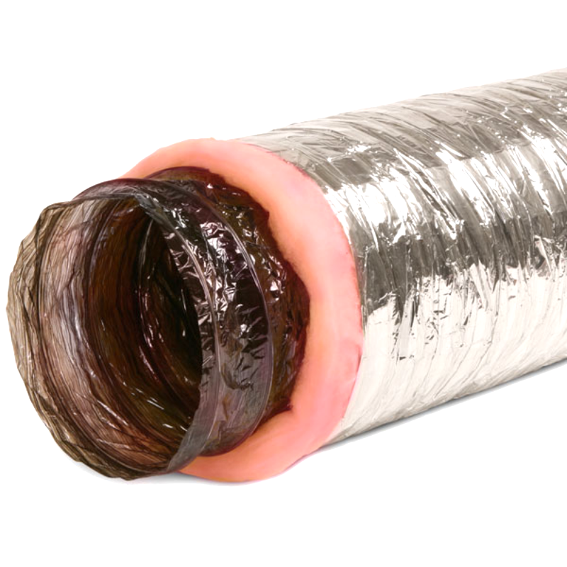 Flexible Insulated 4 inch Duct 12.5 ft Long FLM100