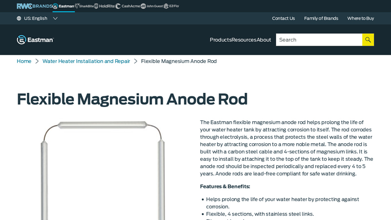 Flexible Magnesium Anode Rod