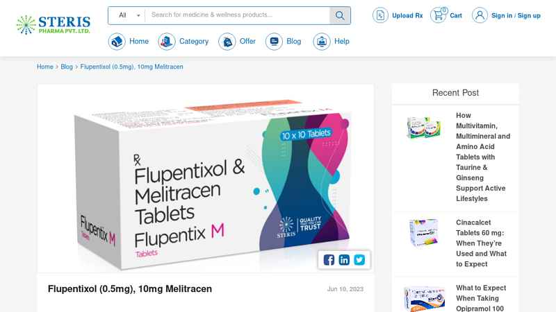 Flupentixol (0.5mg), 10mg Melitracen