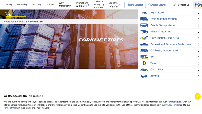 Forklift tires