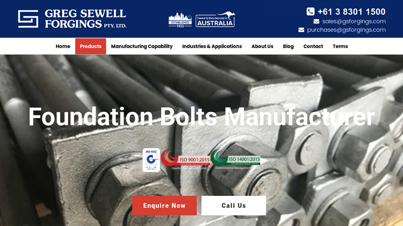 Foundation Bolts Manufacturer