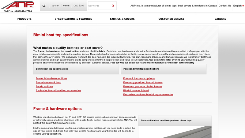 Frame & hardware options