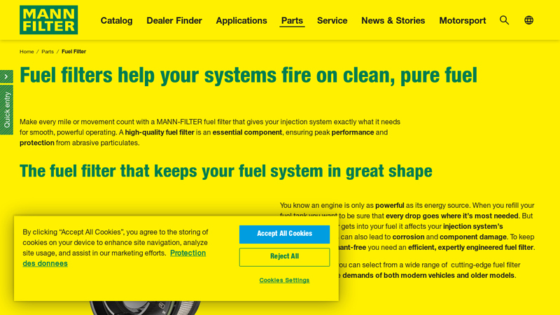 Fuel filters protect your fuel system against corrosion