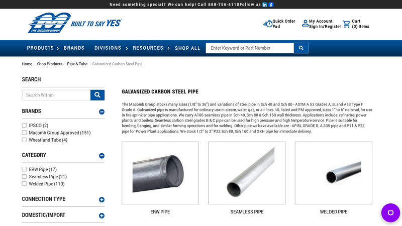 Galvanized Carbon Steel Pipe